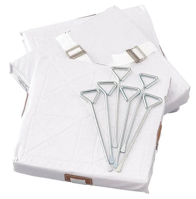 “Champion Sports quilted baseball and softball base – 14 x 14 x 2 inches with white cover and 2 securing straps”