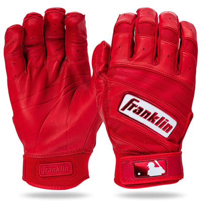 “Franklin Natural II batting gloves in red – adult small size for baseball and softball”