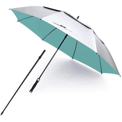 “G4Free 68 inch vented golf and beach umbrella with UV sun protection and windproof canopy – auto open design”