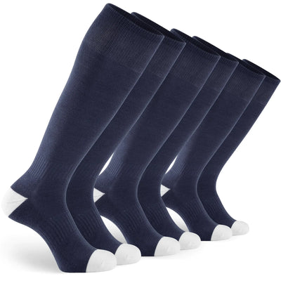 “GRAPMKTG 3-pack knee-high sports socks in assorted colors for baseball, softball, soccer, and football”