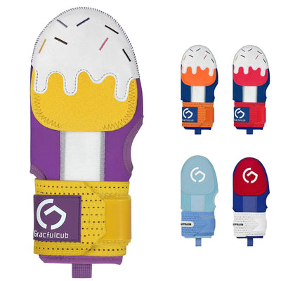 “Gracfulcub sliding mitt for baseball and softball with ergonomic finger protection design”