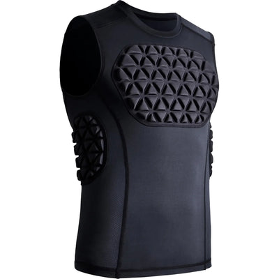 “Legendfit youth padded compression shirt with chest, rib, and sternum protection for football and baseball”