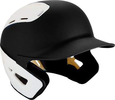 “Mizuno B6 adult batting helmet in black and white – large/x-large size”