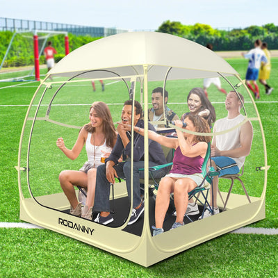 “RODANNY clear bubble weather pod tent for 2–4 people – waterproof pop-up shelter for camping and sports events”