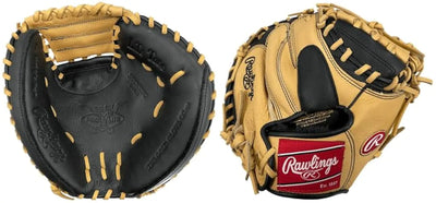 Rawlings Select Pro Lite 32-inch catcher’s mitt (2023) in Blonde and Black – youth glove for right-hand throw players