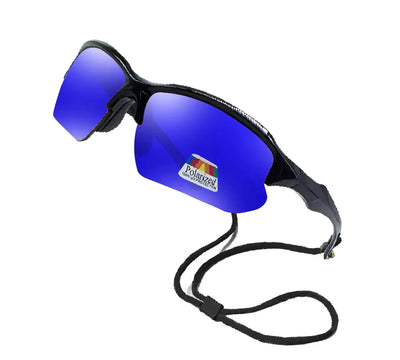 “SydeStyle polarized bifocal sunglasses with 1.50x magnification and blue mirror lenses – wraparound UV400 sports glasses for men and women”
