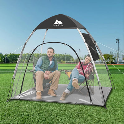 “Teabelle 5.25ft clear pop-up sports tent for 2–3 people – waterproof and UV-resistant shelter for outdoor events and camping”