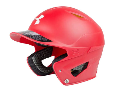 “Under Armour Converge matte youth batting helmet – scarlet red baseball helmet for kids”