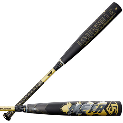 WILSON Louisville Slugger Meta 2021 BBCOR Baseball Bat – 33 inch, 30 oz, black composite -3 drop bat