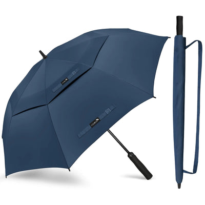 “ZOMAKE 72 inch extra-large windproof golf umbrella with double canopy and automatic open – oversized rain protection for push carts and players”